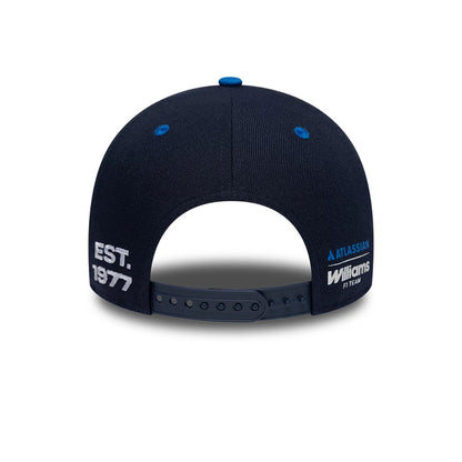 Pictured is this Atlassian Williams F1 Team Launch 9FORTY M-Crown Adjustable cap in navy. 6