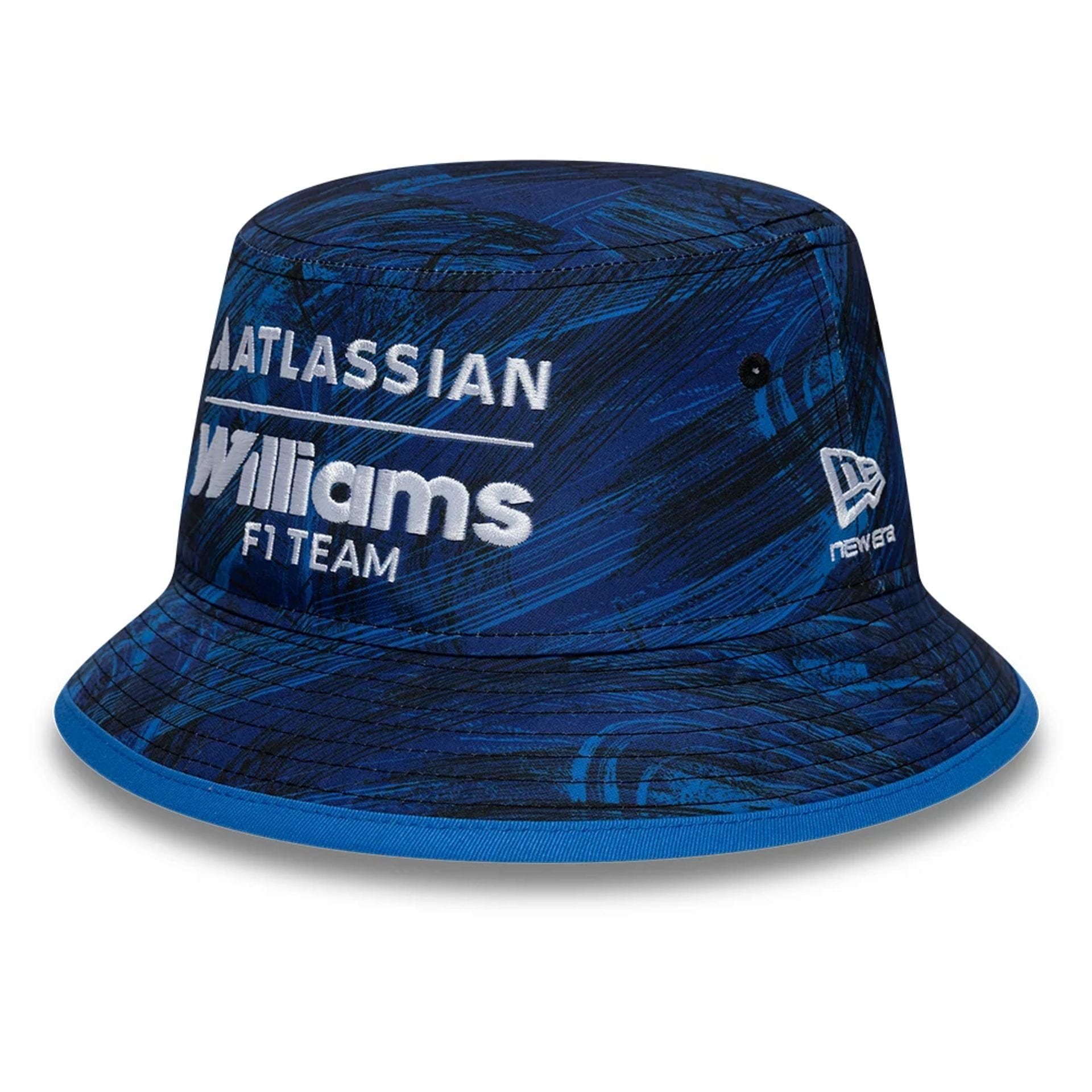 Pictured is this Atlassian Williams F1 Team Team Bucket hat in navy. 1
