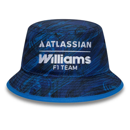 Pictured is this Atlassian Williams F1 Team Team Bucket hat in navy. 2