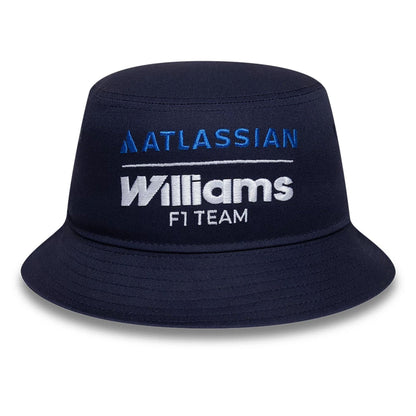 Pictured is this Atlassian Williams F1 Team Essential Bucket hat in navy. 2