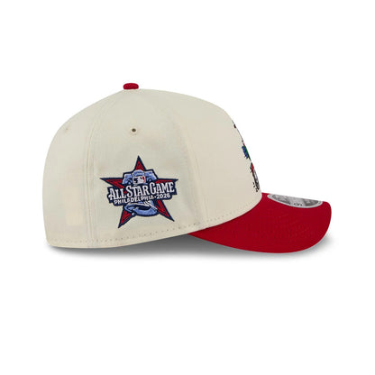 Pictured is this MLB All Star Game Philadelphia Phillies 9FORTY M-Crown A-Frame cap in Cream. 5