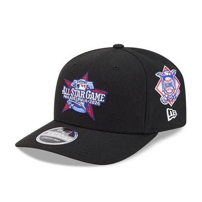 Pictured is this MLB All Star Game Philadelphia Phillies 9SEVENTY Stretch Snap cap in black. 1