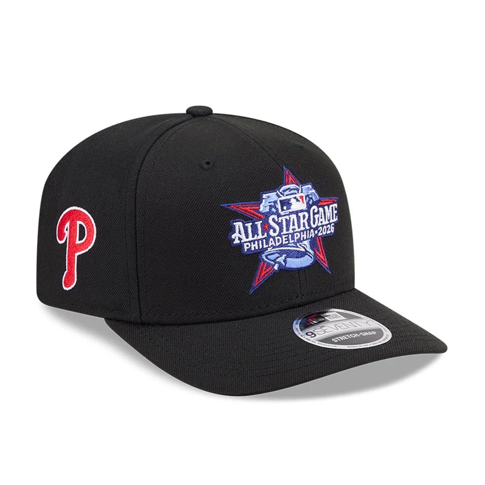 MLB All Star Game Phillies Black 9SEVENTY Stretch Snap Cap | NEC UK