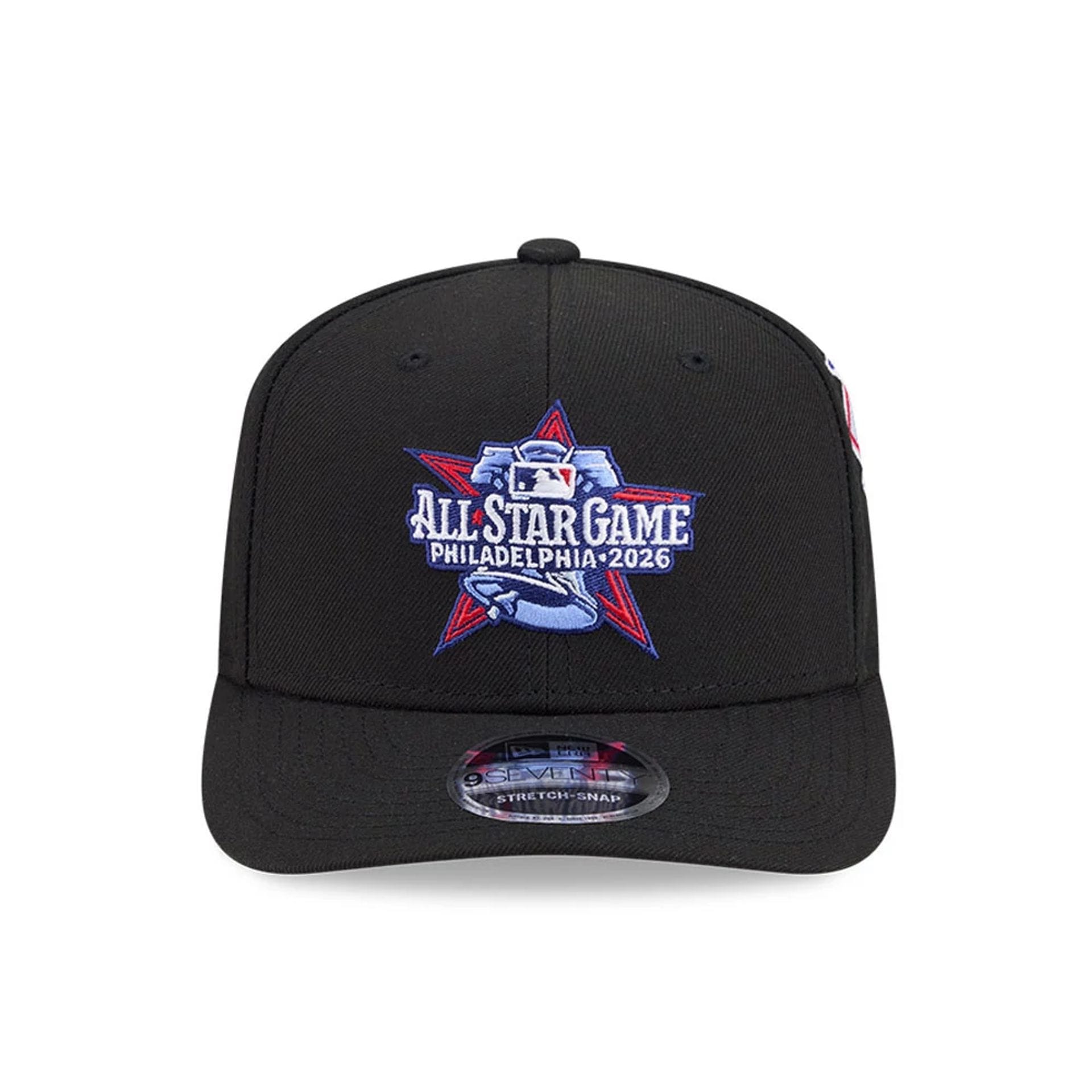 Pictured is this MLB All Star Game Philadelphia Phillies 9SEVENTY Stretch Snap cap in black. 3