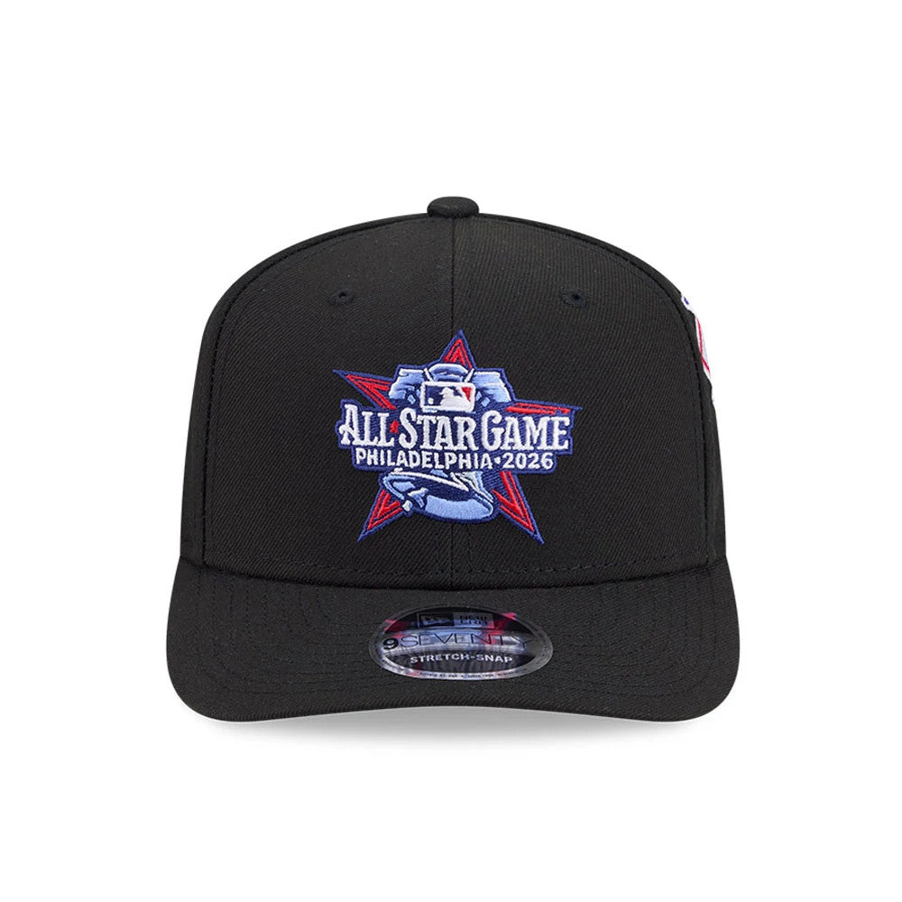 Pictured is this MLB All Star Game Philadelphia Phillies 9SEVENTY Stretch Snap cap in black. 3