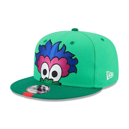 Pictured is this MLB All Star Game Philadelphia Phillies 9FIFTY Snapback cap in bright green. 4