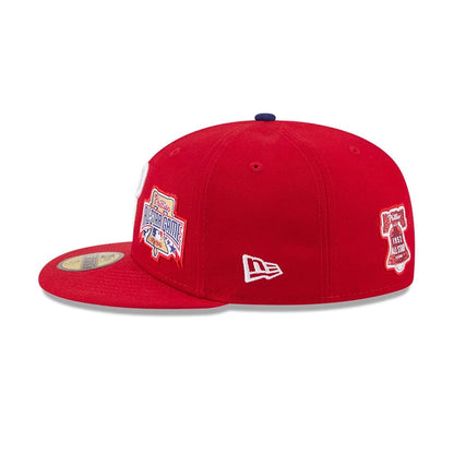 Pictured is this MLB All Star Game Philadelphia Phillies 59FIFTY Fitted cap in red. 5