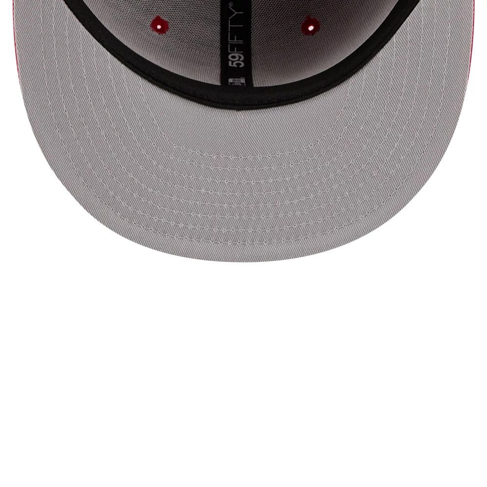 Pictured is this MLB All Star Game Philadelphia Phillies 59FIFTY Fitted cap in red. 2