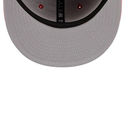 Pictured is this MLB All Star Game Philadelphia Phillies 59FIFTY Fitted cap in red. 2