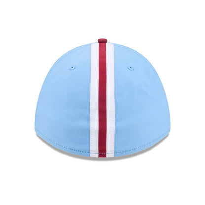 Pictured is this MLB All Star Game Philadelphia Phillies 39THIRTY M-Crown Stretch Fit cap in pastel blue. 7