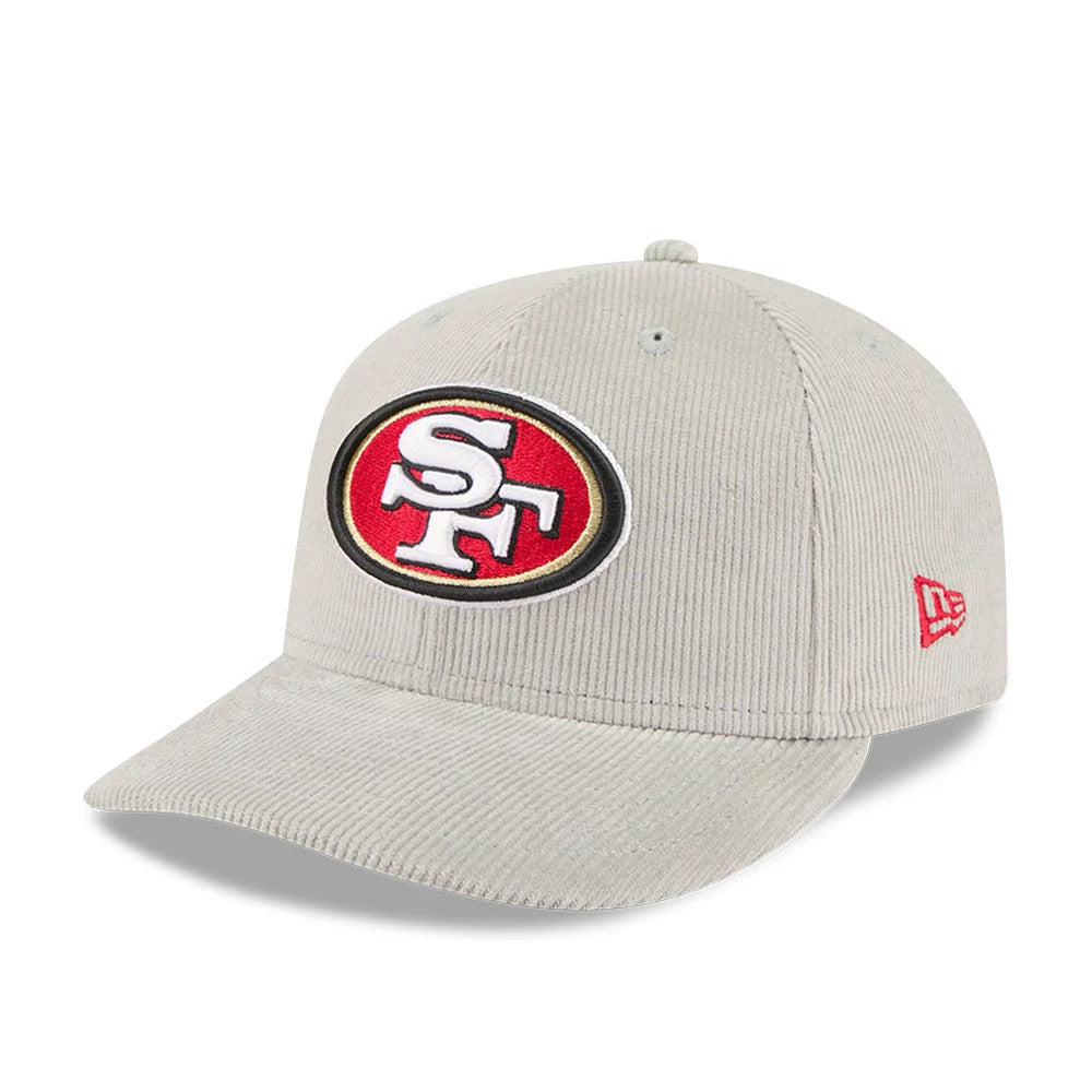 Pictured is this NFL Cord San Francisco 49ers 59FIFTY Fitted cap in grey. 1