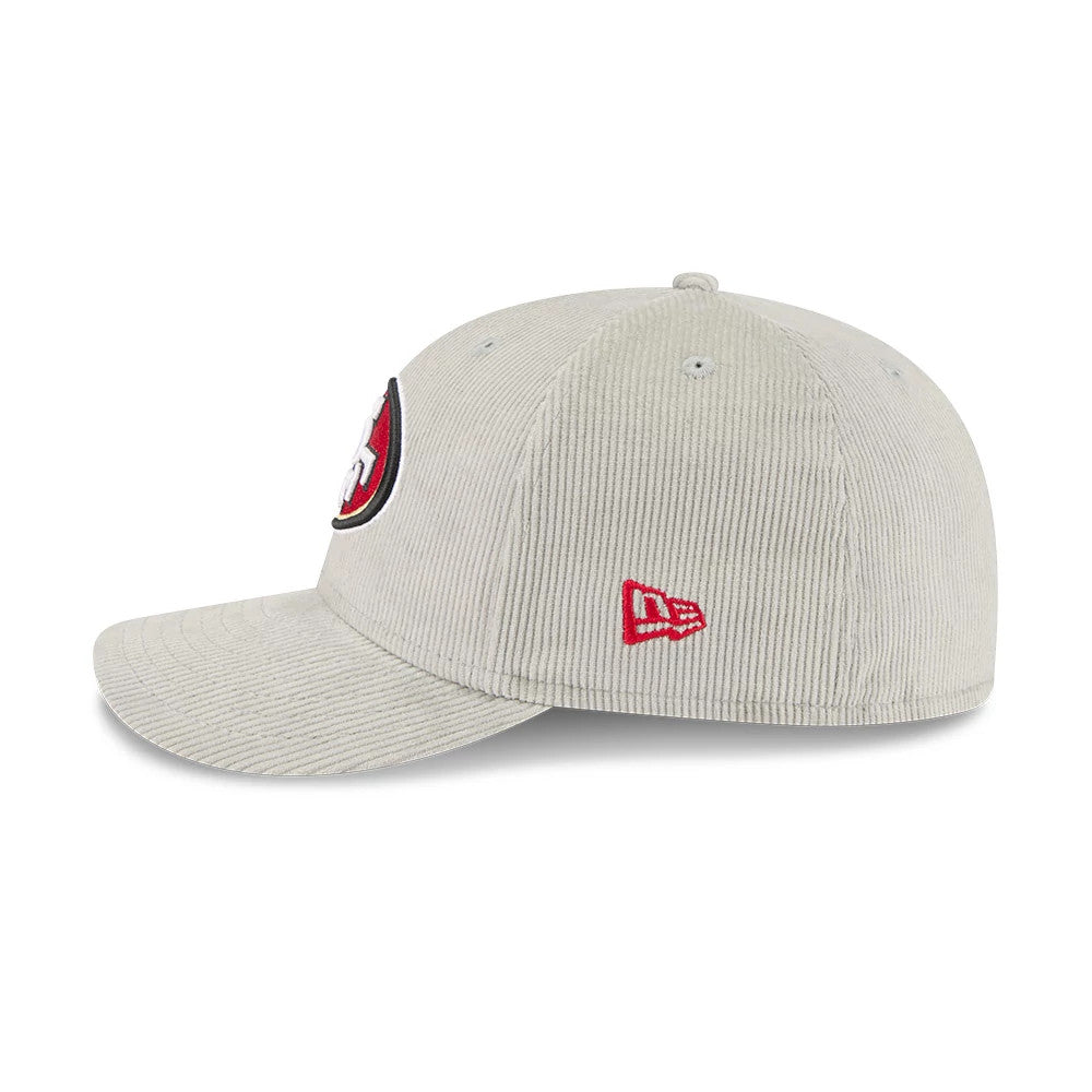 Pictured is this NFL Cord San Francisco 49ers 59FIFTY Fitted cap in grey. 4
