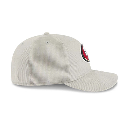 Pictured is this NFL Cord San Francisco 49ers 59FIFTY Fitted cap in grey. 5