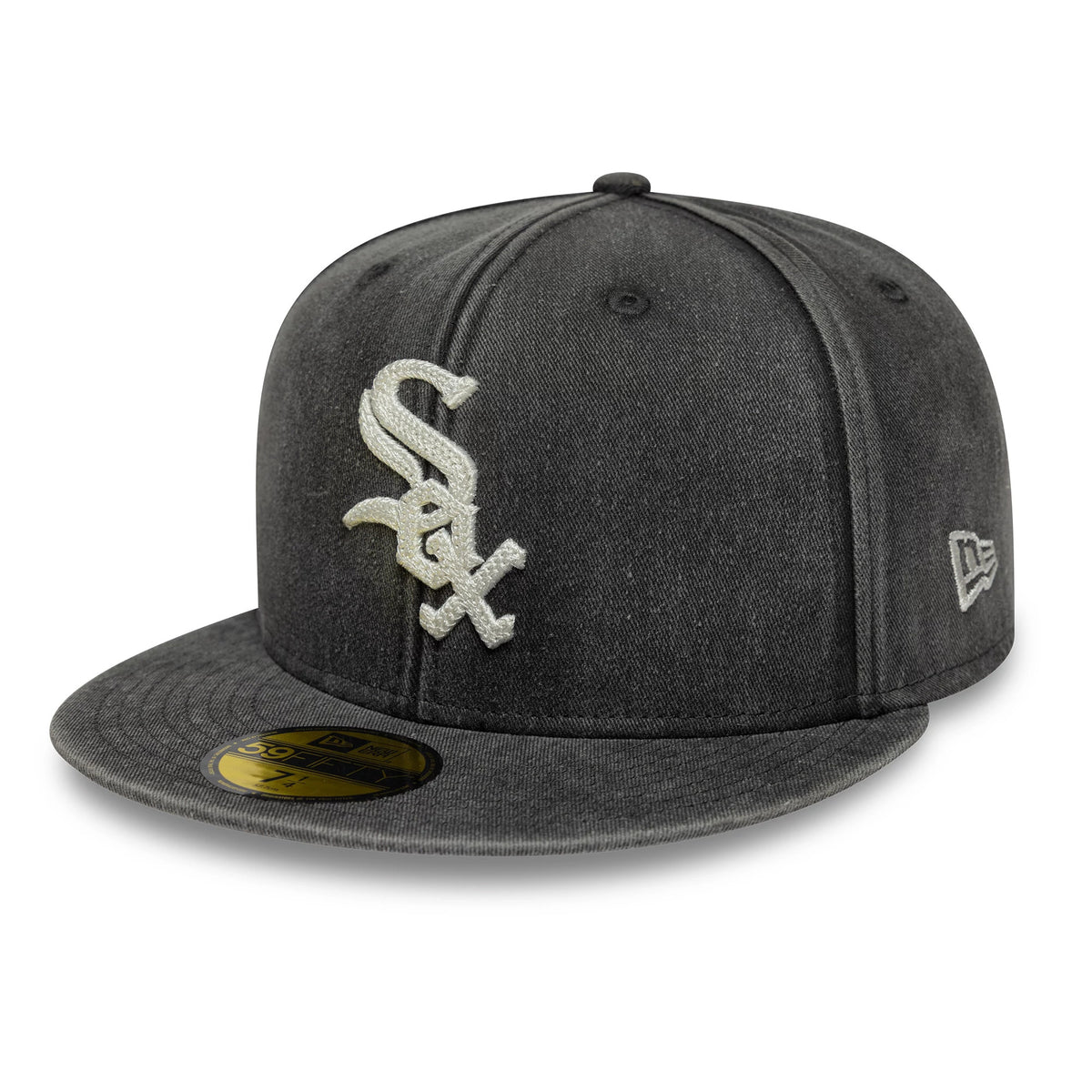 Pictured is this MLB Washed Chicago White Sox 59FIFTY Fitted cap in black. 1