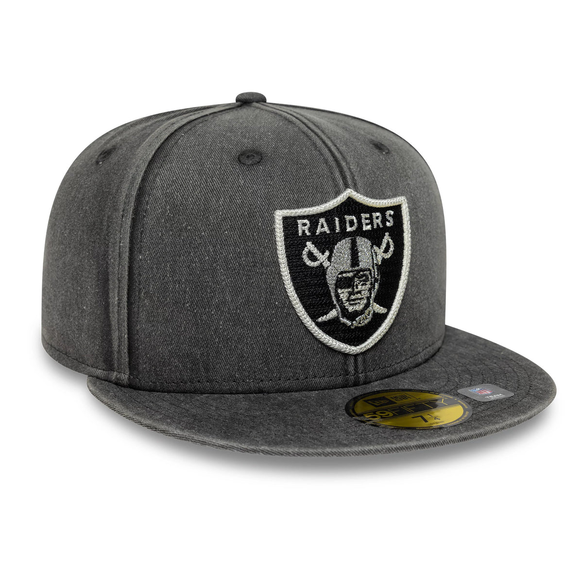 Pictured is this NFL Washed Las Vegas Raiders 59FIFTY Fitted cap in black. 4