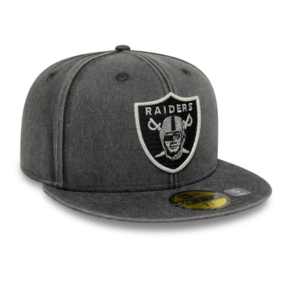 Pictured is this NFL Washed Las Vegas Raiders 59FIFTY Fitted cap in black. 4