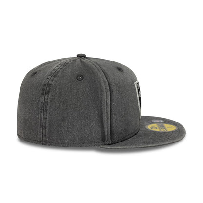 Pictured is this NFL Washed Las Vegas Raiders 59FIFTY Fitted cap in black. 7