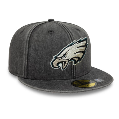 Pictured is this NFL Washed Philadelphia Eagles 59FIFTY Fitted cap in black. 4