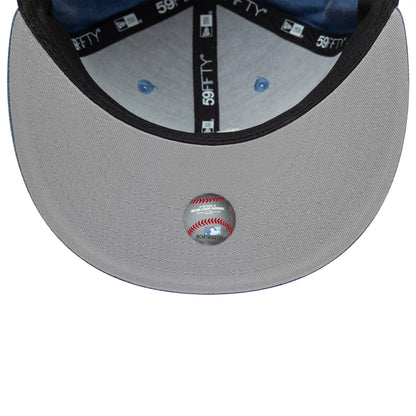 Pictured is this MLB Washed LA Dodgers 59FIFTY Fitted cap in dark blue. 2