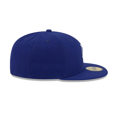 Pictured is this MLB Rhinestone Badge LA Dodgers 59FIFTY Fitted cap in dark blue. 7