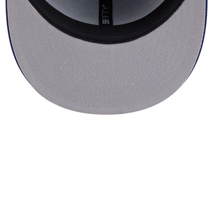 Pictured is this MLB Rhinestone Badge LA Dodgers 59FIFTY Fitted cap in dark blue. 2