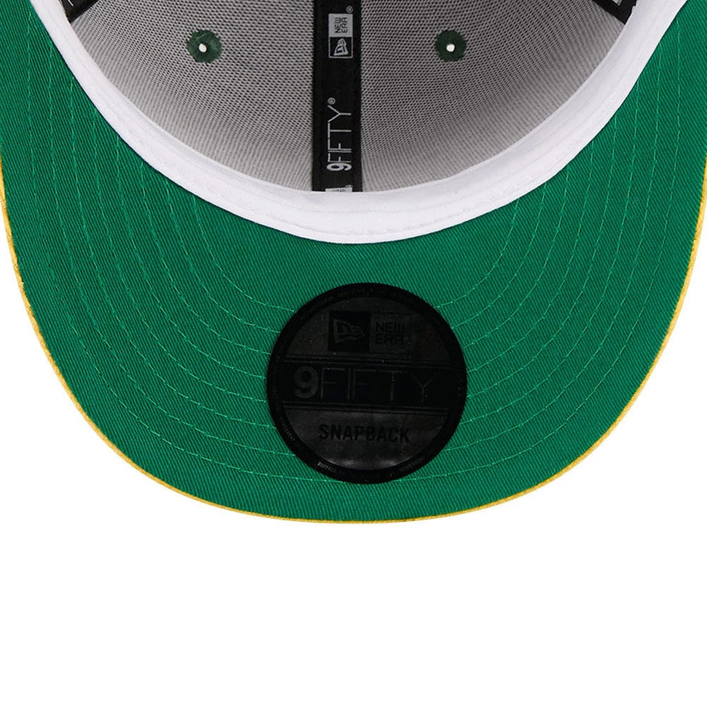 Pictured is this NFL 2 Tone Cord Green Bay Packers 9FIFTY Snapback cap in dark green. 7