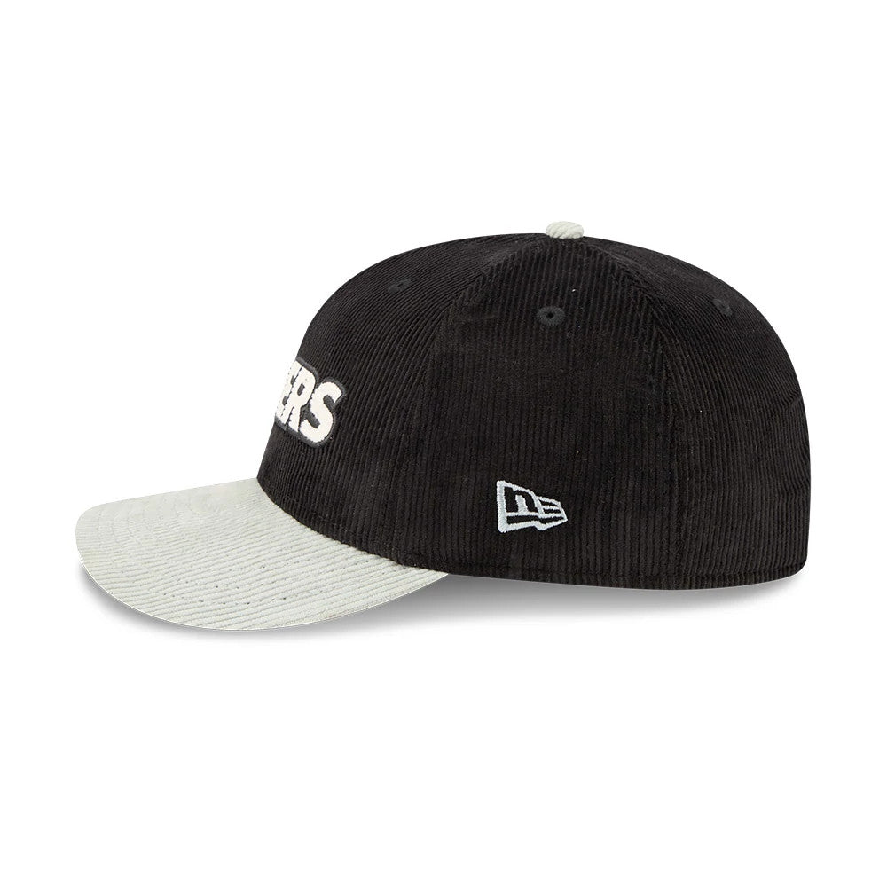 Pictured is this NFL 2 Tone Cord Las Vegas Raiders 9FIFTY Snapback cap in black. 5