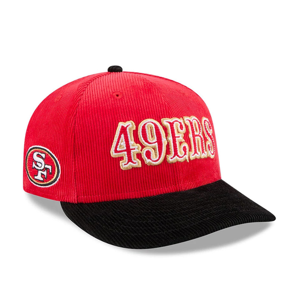 Pictured is this NFL 2 Tone Cord San Francisco 49ers 9FIFTY Snapback cap in red. 1