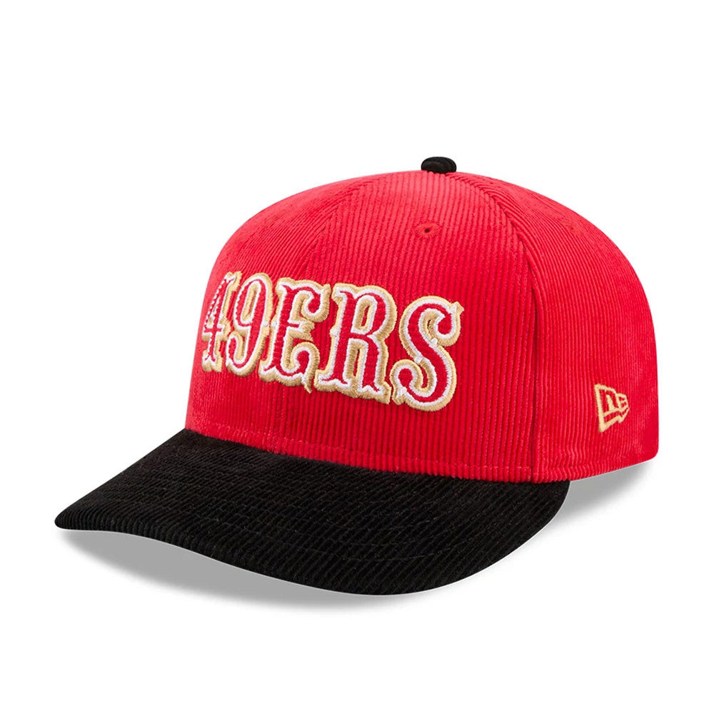 Pictured is this NFL 2 Tone Cord San Francisco 49ers 9FIFTY Snapback cap in red. 4
