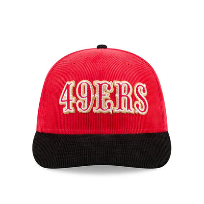 Pictured is this NFL 2 Tone Cord San Francisco 49ers 9FIFTY Snapback cap in red. 3