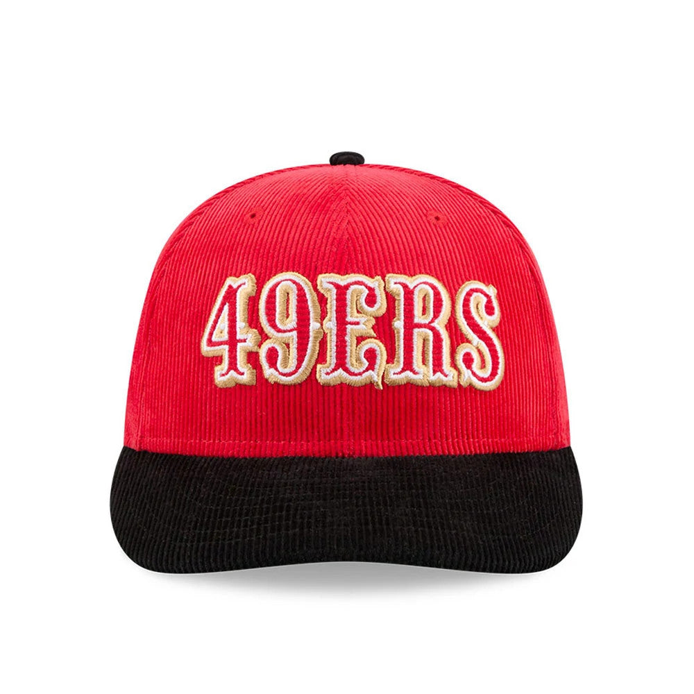 Pictured is this NFL 2 Tone Cord San Francisco 49ers 9FIFTY Snapback cap in red. 3