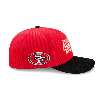 Pictured is this NFL 2 Tone Cord San Francisco 49ers 9FIFTY Snapback cap in red. 6