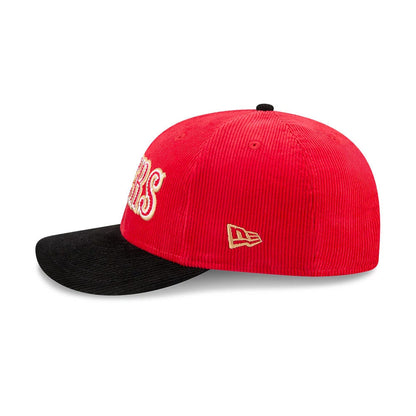 Pictured is this NFL 2 Tone Cord San Francisco 49ers 9FIFTY Snapback cap in red. 7