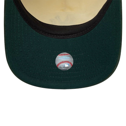 Pictured is this MLB Suede Visor New York Yankees 9FIFTY A-Frame Snapback cap in Cream. 7