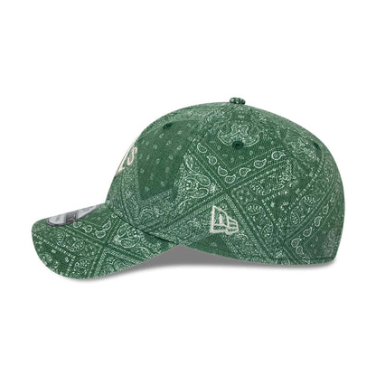 Pictured is this MLB Washed Paisley Athletics 9TWENTY cap in dark green. 6