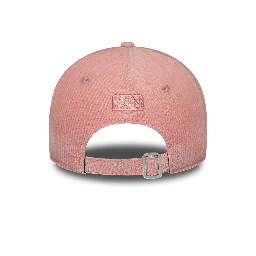 Pictured is this Womens MLB Pastel Cord New York Yankees 9FORTY M-Crown cap in Pink. 4