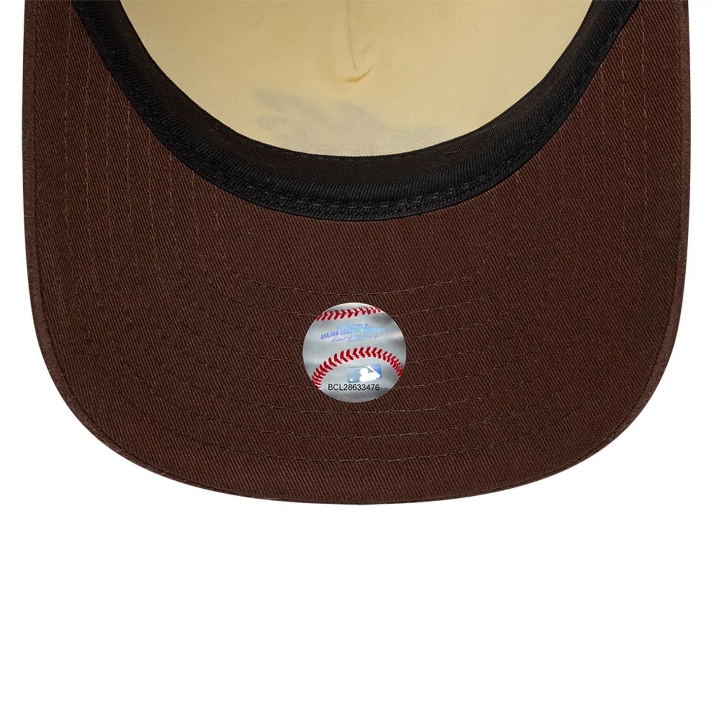 Pictured is this New Era Suede Visor 9FIFTY A-Frame Snapback cap in Cream. 7