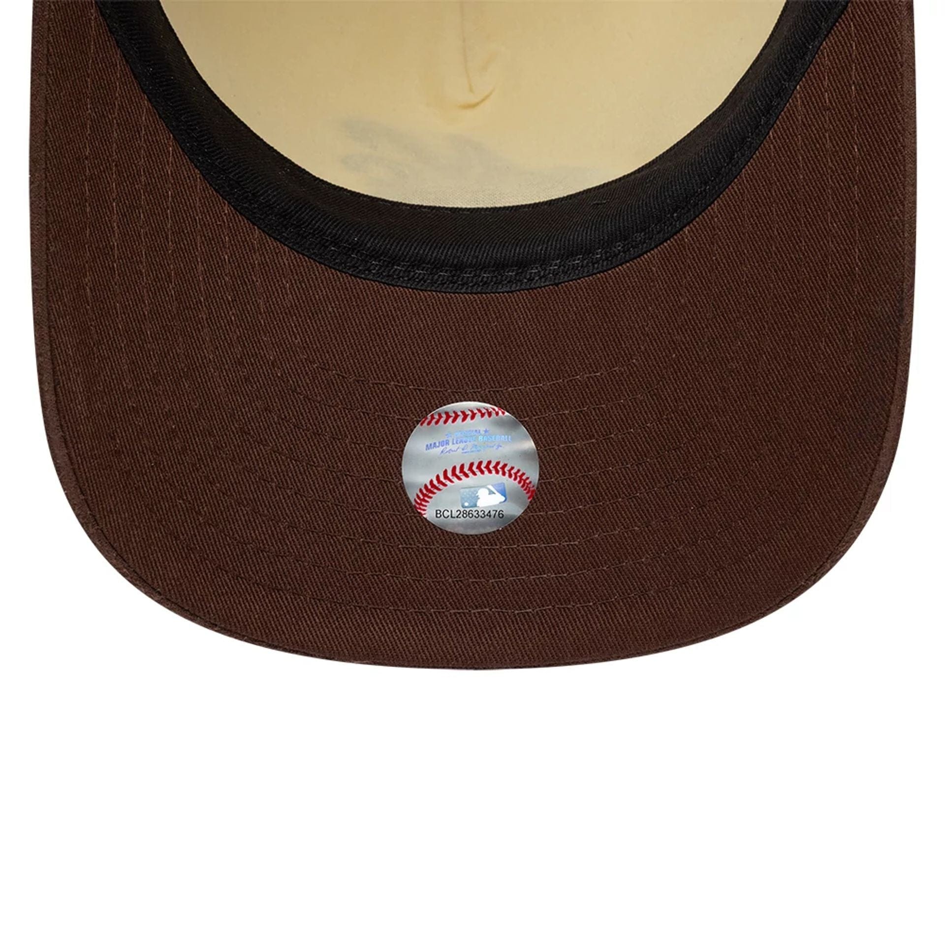 Pictured is this New Era Suede Visor 9FIFTY A-Frame Snapback cap in Cream. 7