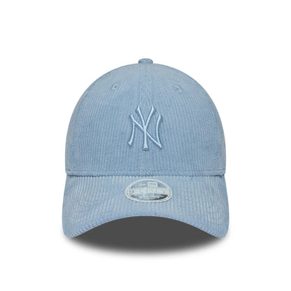 Pictured is this Womens MLB Pastel Cord New York Yankees 9FORTY M-Crown cap in Blue. 2