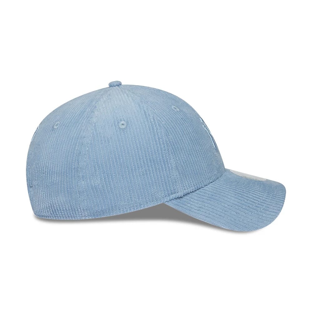 Pictured is this Womens MLB Pastel Cord New York Yankees 9FORTY M-Crown cap in Blue. 6