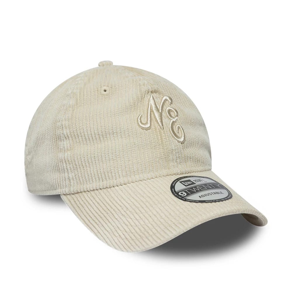 Pictured is this New Era Washed Cord 9TWENTY cap in Cream. 3