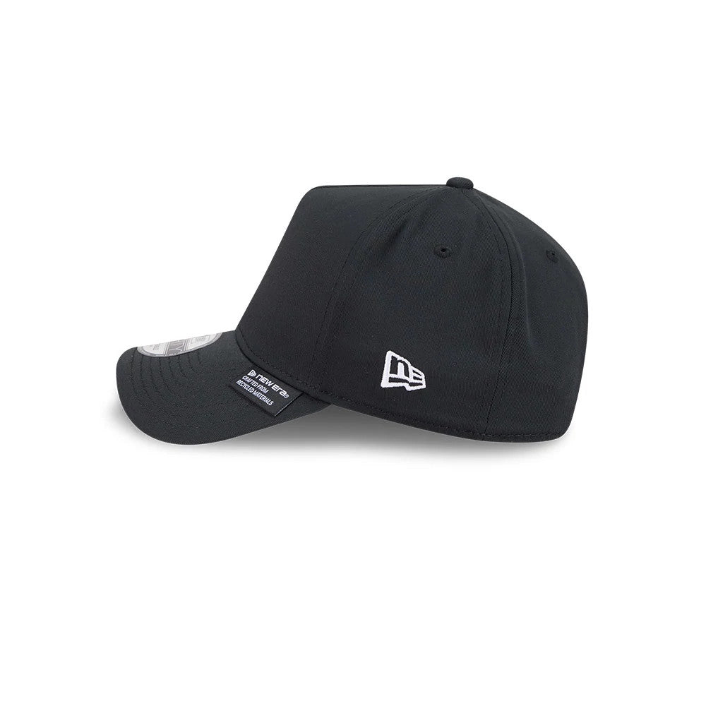 Pictured is this New Era Recycled Twill 9FORTY A-Frame cap in black. 5