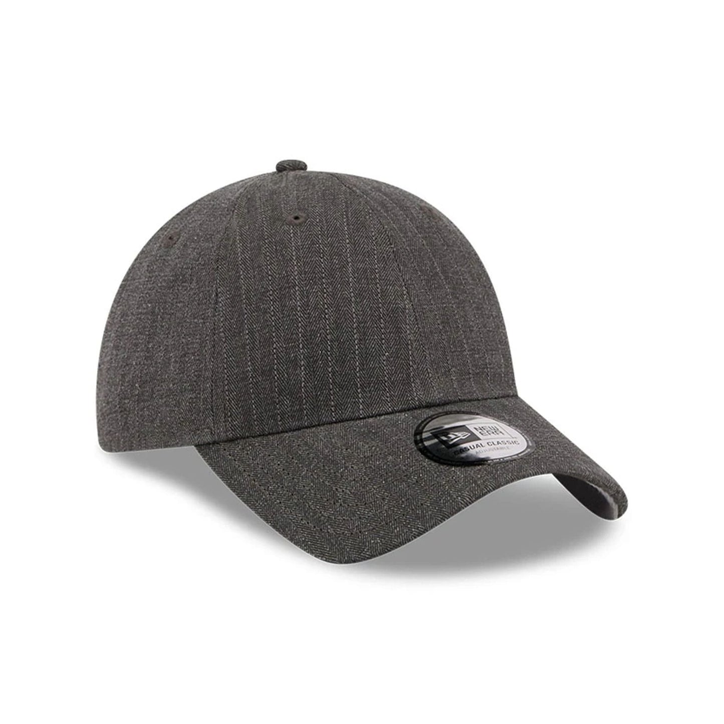 Pictured is this New Era Herringbone Pinstripe Casual Classic cap in Charcoal. 4