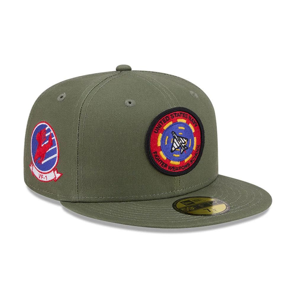 Pictured is this Top Gun 59FIFTY Fitted cap in green. 1