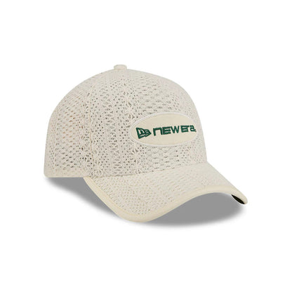 Pictured is this New Era Oval Patch 59FORTY A-Frame Fitted cap in Cream. 4