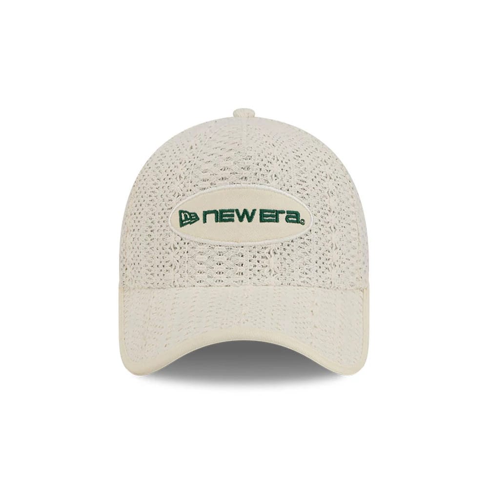 Pictured is this New Era Oval Patch 59FORTY A-Frame Fitted cap in Cream. 3