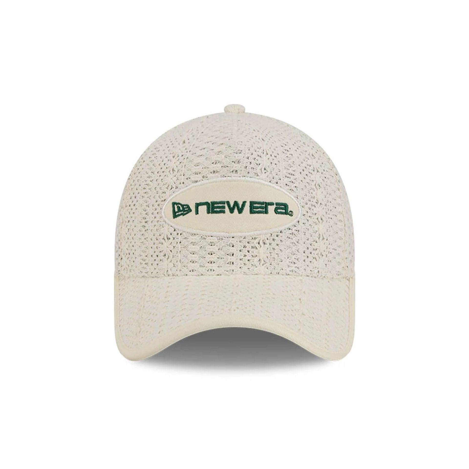 Pictured is this New Era Oval Patch 59FORTY A-Frame Fitted cap in Cream. 3