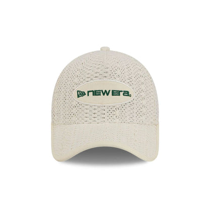 Pictured is this New Era Oval Patch 59FORTY A-Frame Fitted cap in Cream. 3