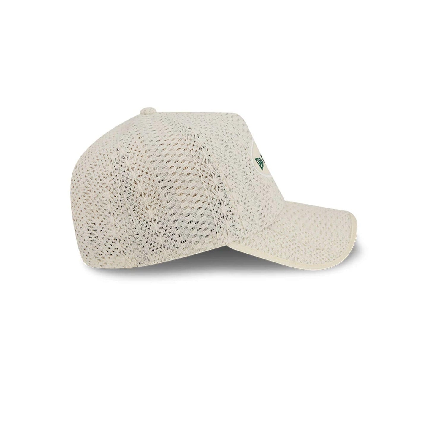 Pictured is this New Era Oval Patch 59FORTY A-Frame Fitted cap in Cream. 6