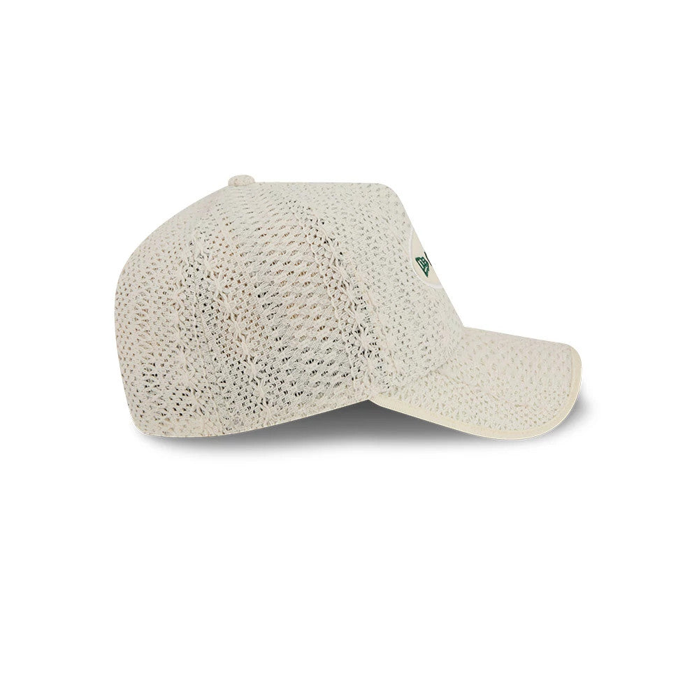 Pictured is this New Era Oval Patch 59FORTY A-Frame Fitted cap in Cream. 6
